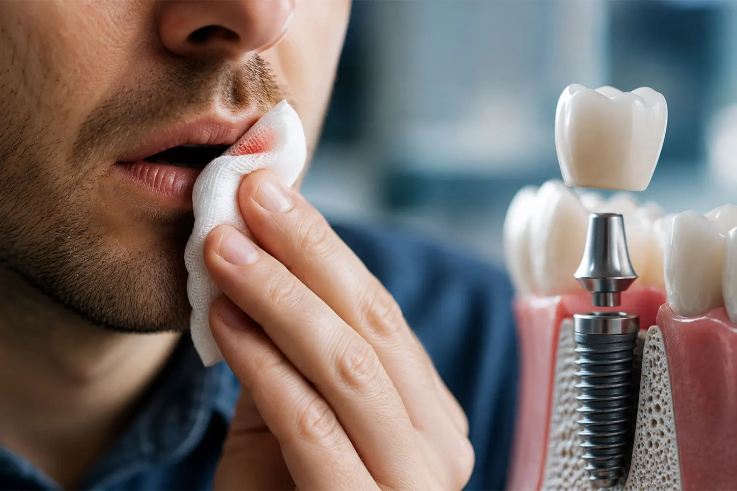 راهنمای خونریزی بعد از ایمپلنت dental implant bleeding guide