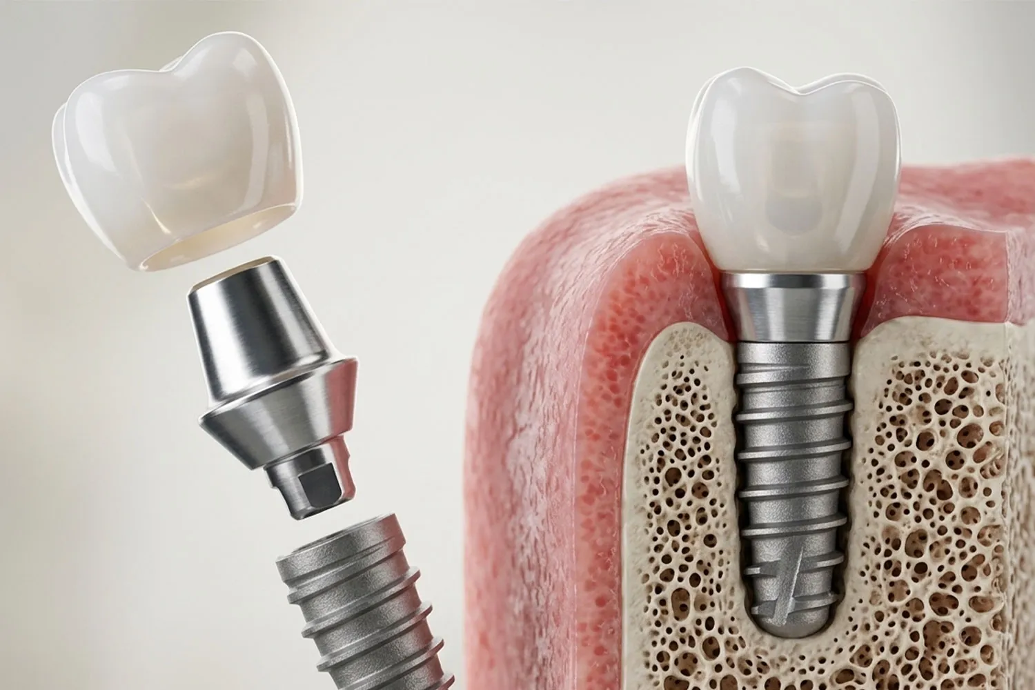اجزای ایمپلنت دندان dental implant components