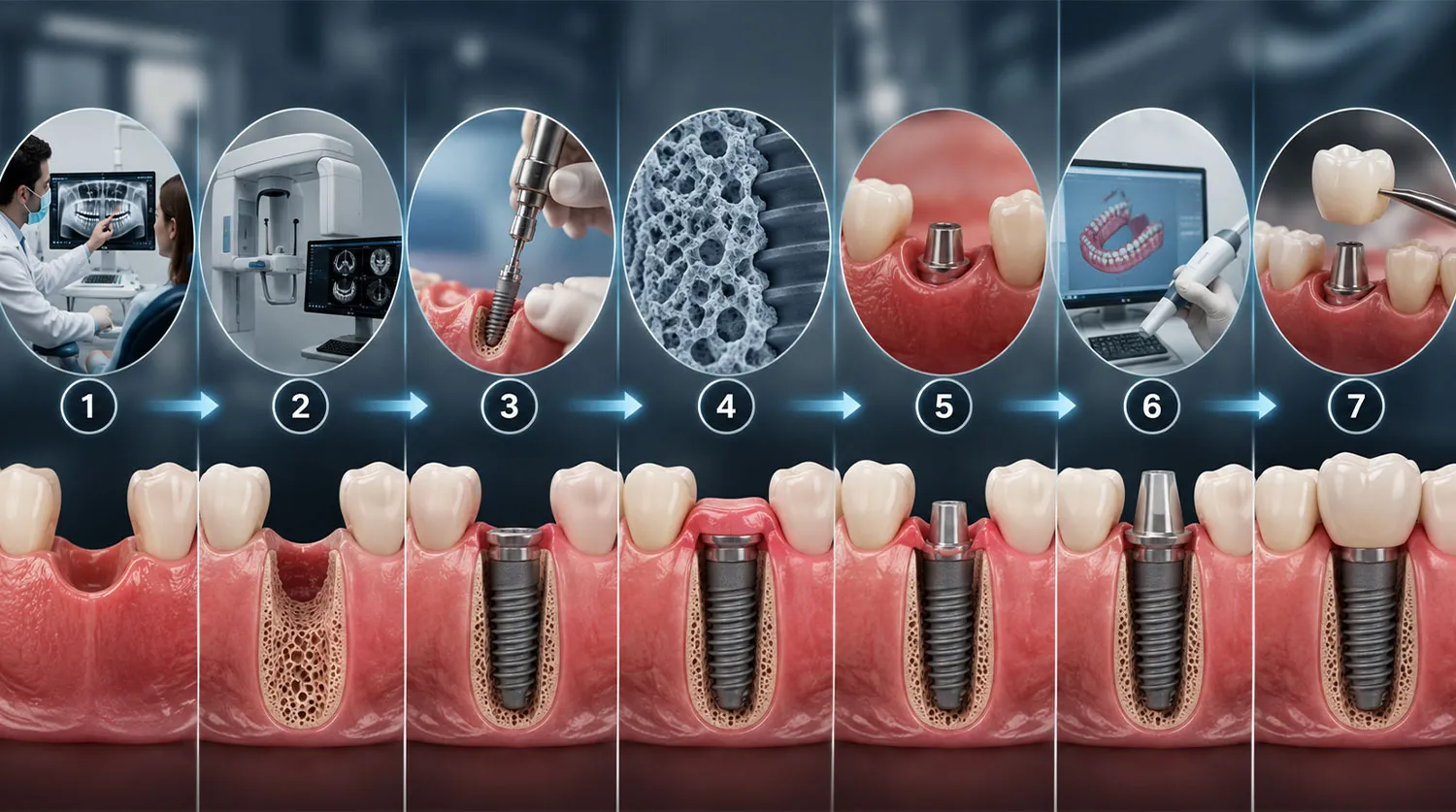 مراحل ایمپلنت دندان dental implant steps