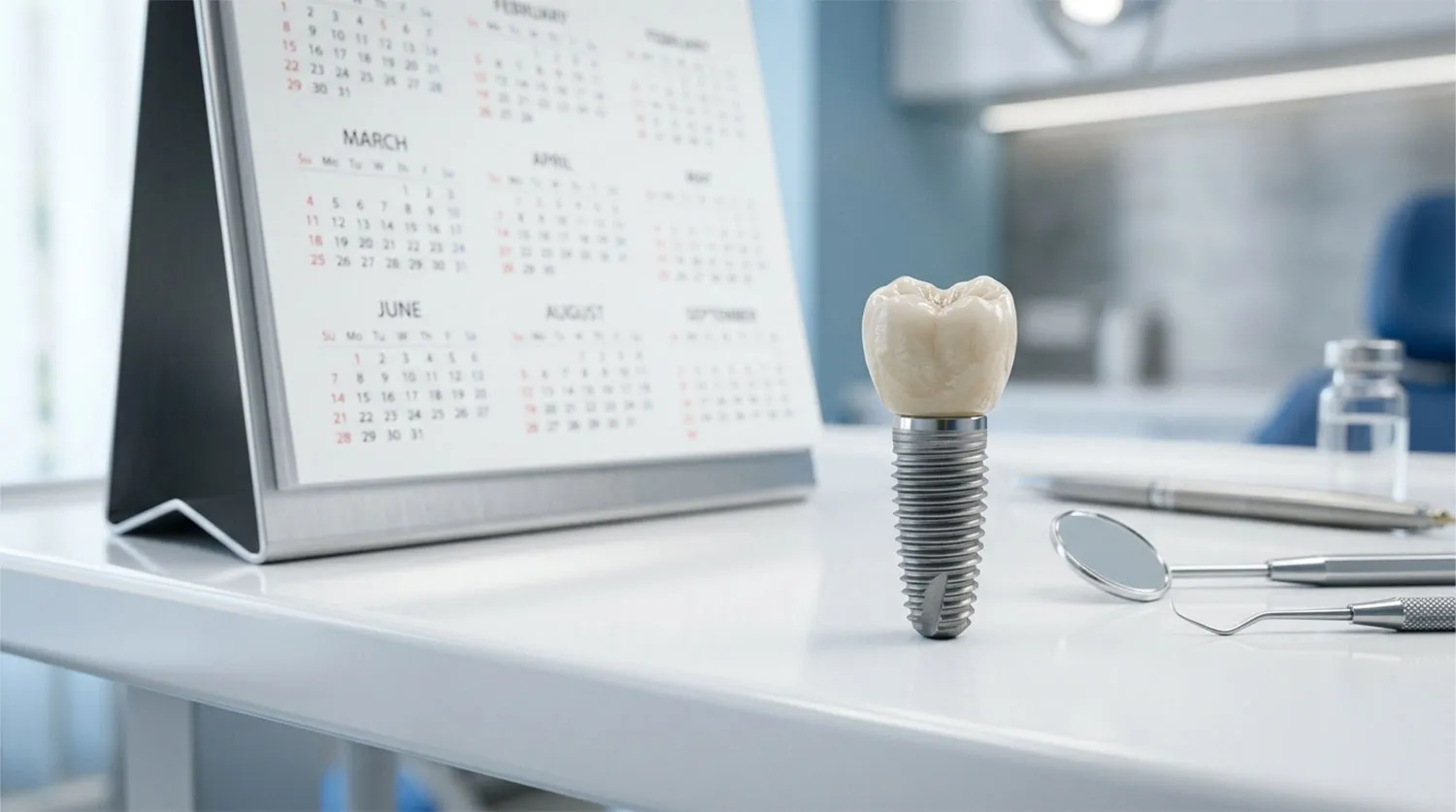 ایمپلنت دندان چقدر طول می‌کشد dental implant timeline