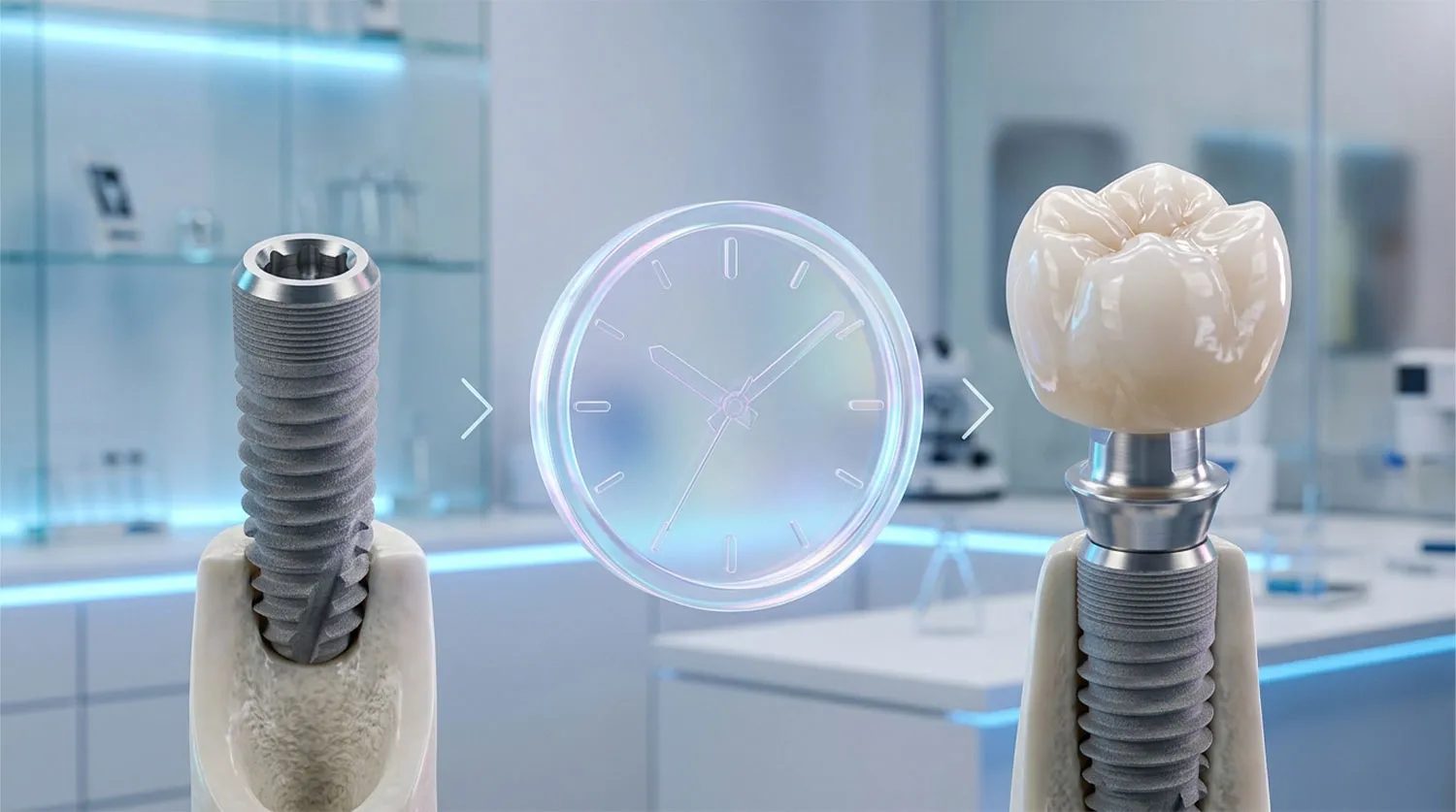ایمپلنت یک روزه فوری immediate dental implant
