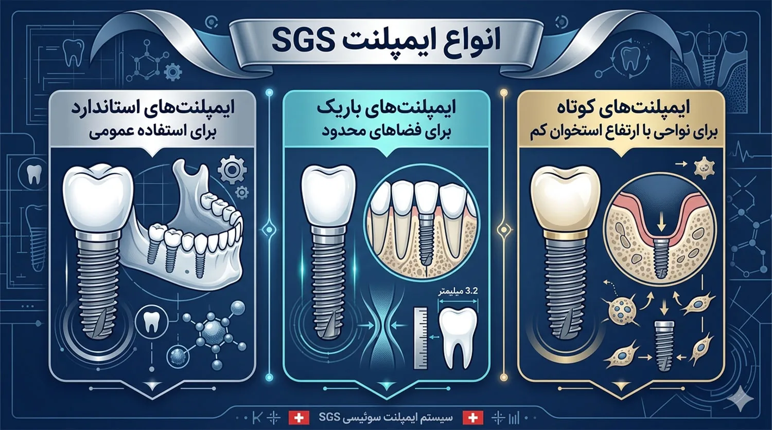 انواع ایمپلنت اس جی اس sgs implant types