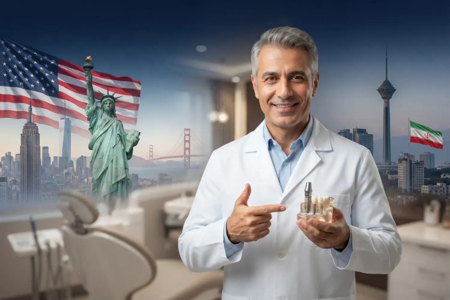 هزینه ایمپلنت در آمریکا Cost of dental implants in the US