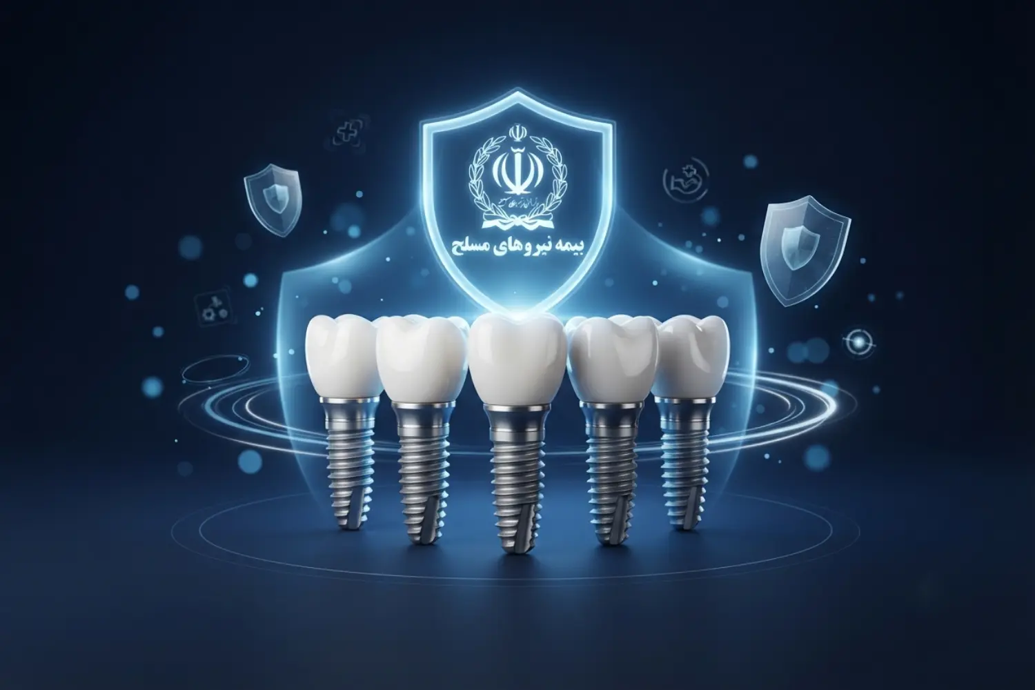 هزینه ایمپلنت با بیمه نیروهای مسلح Dental implants covered by Armed Forces insurance