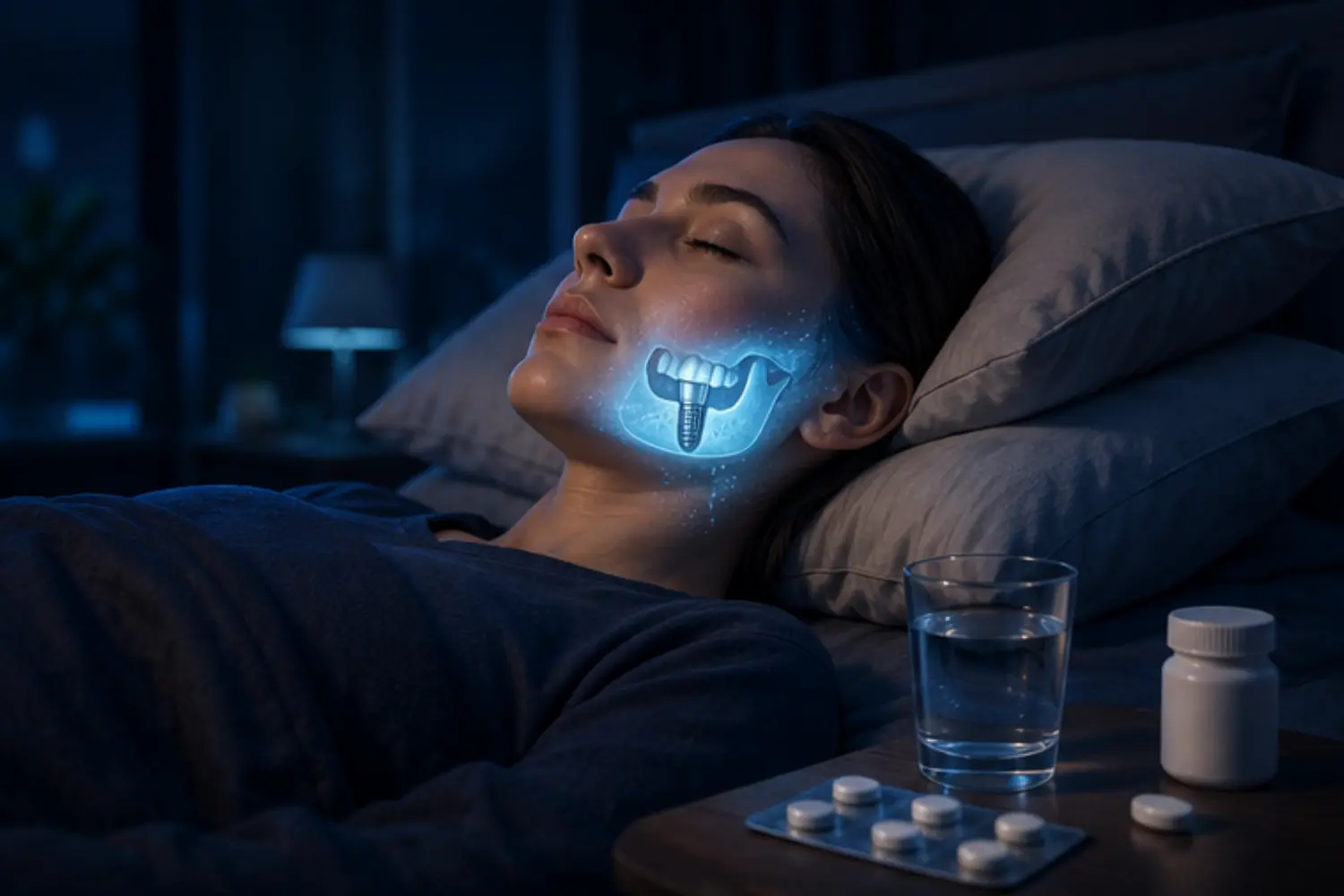 خوابیدن بعد از ایمپلنت Proper Sleeping Position After Dental Implants
