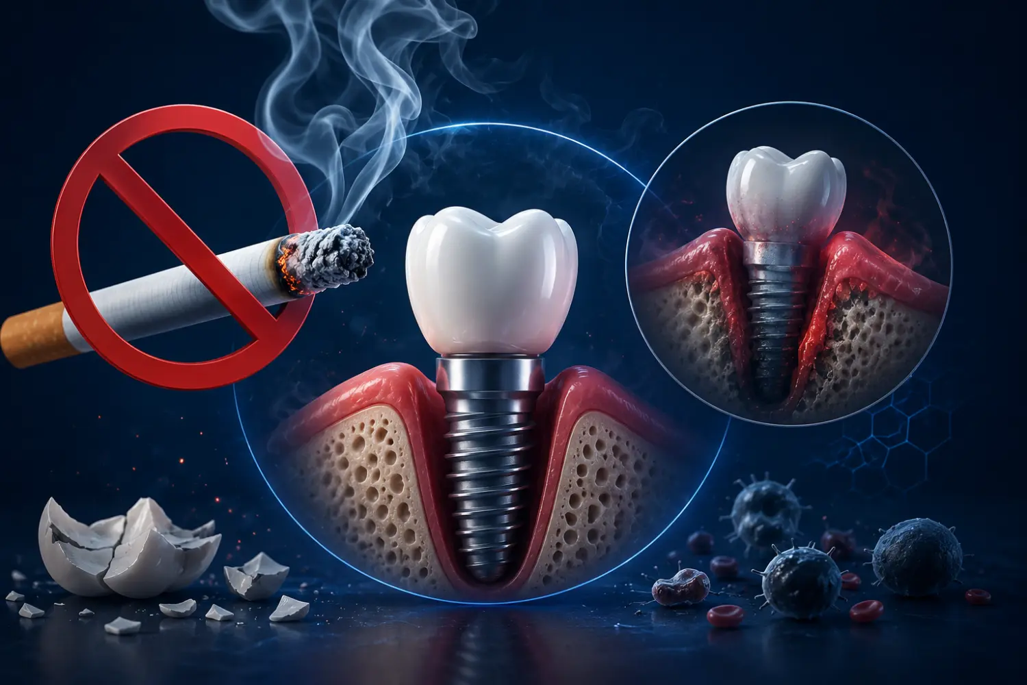 ایمپلنت دندان و سیگار Smoking after an implant