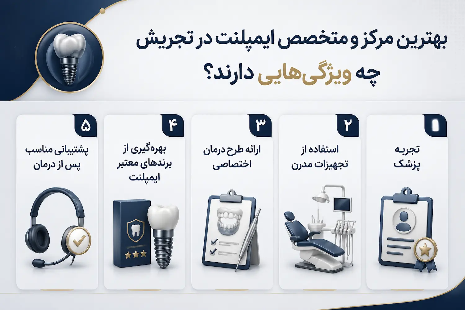 بهترین ویژگی متخصص و مرکز ایمپلنت در تجریش