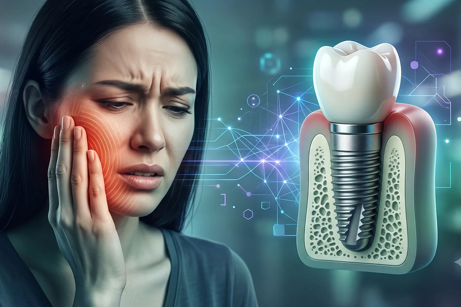 راهنمایی درد ایمپلنت دندان dental implant pain guide