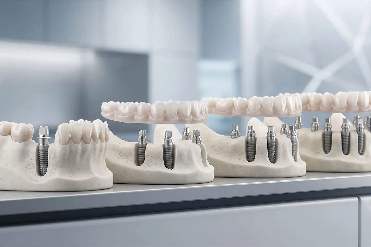 حداقل و حداکثر تعداد ایمپلنت برای هر فک implants per jaw